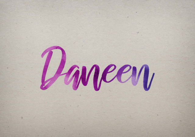 Free photo of Daneen Watercolor Name DP