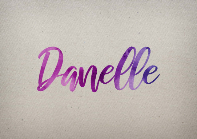 Free photo of Danelle Watercolor Name DP
