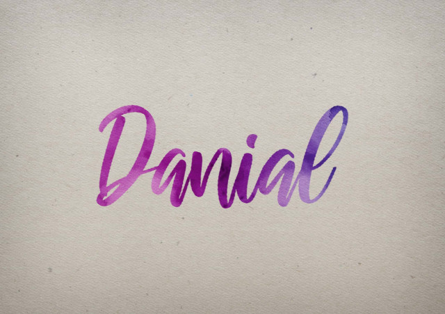 Free photo of Danial Watercolor Name DP