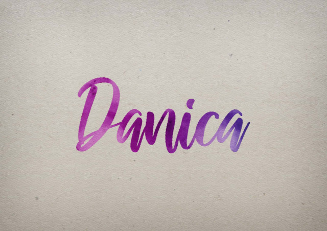 Free photo of Danica Watercolor Name DP