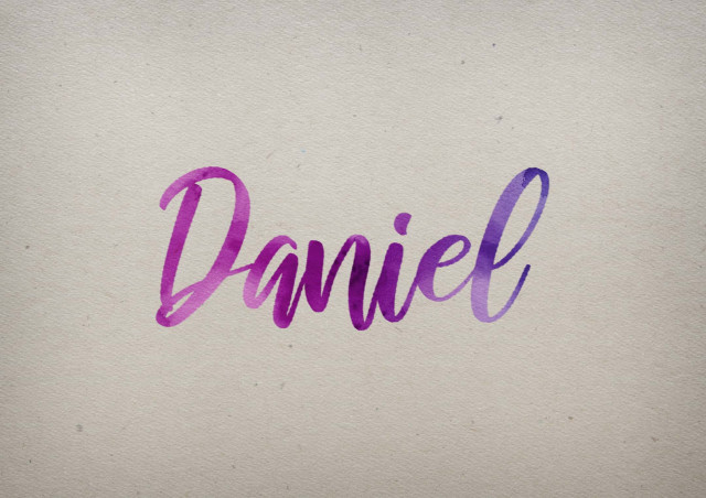 Free photo of Daniel Watercolor Name DP