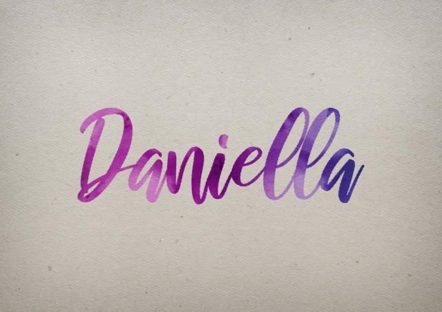 Free photo of Daniella Watercolor Name DP