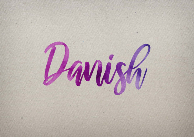 Free photo of Danish Watercolor Name DP