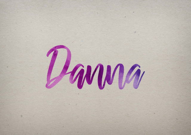 Free photo of Danna Watercolor Name DP