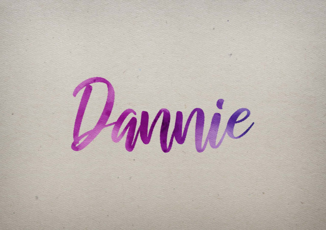 Free photo of Dannie Watercolor Name DP
