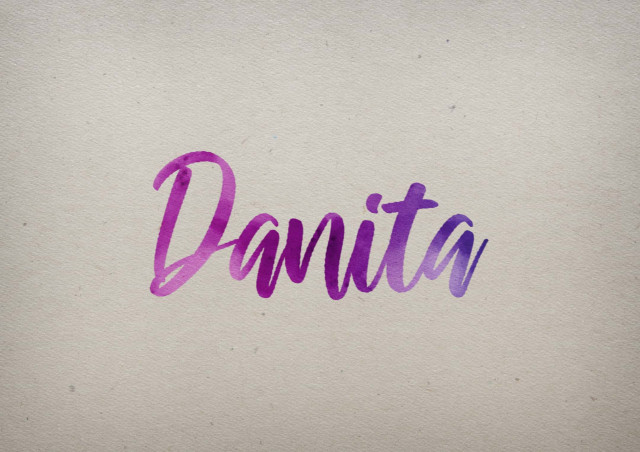 Free photo of Danita Watercolor Name DP