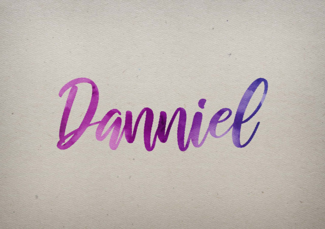Free photo of Danniel Watercolor Name DP