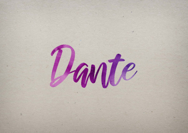 Free photo of Dante Watercolor Name DP