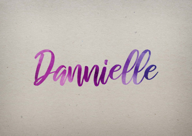 Free photo of Dannielle Watercolor Name DP