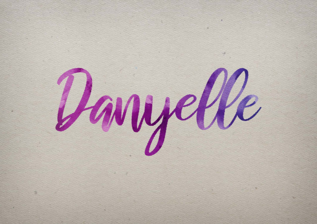 Free photo of Danyelle Watercolor Name DP