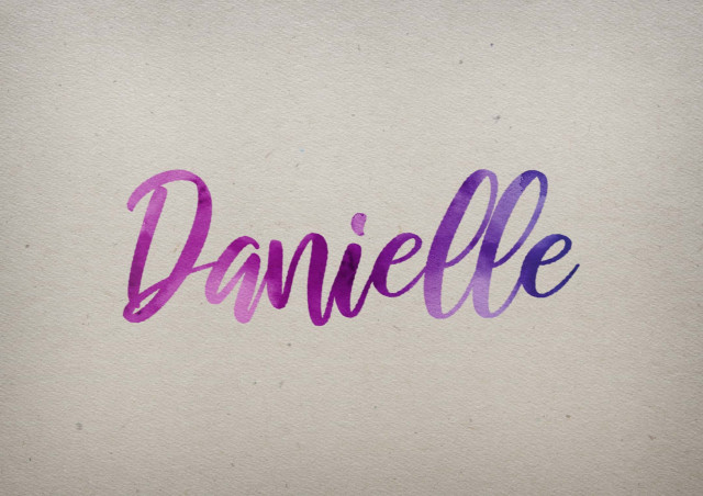 Free photo of Danielle Watercolor Name DP