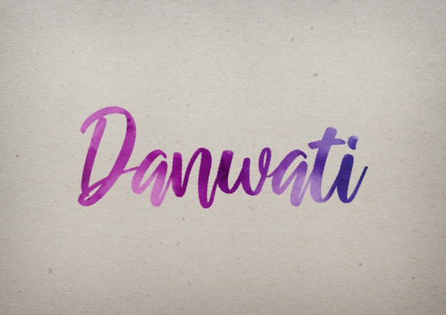 Free photo of Danwati Watercolor Name DP