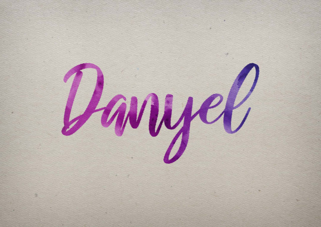 Free photo of Danyel Watercolor Name DP
