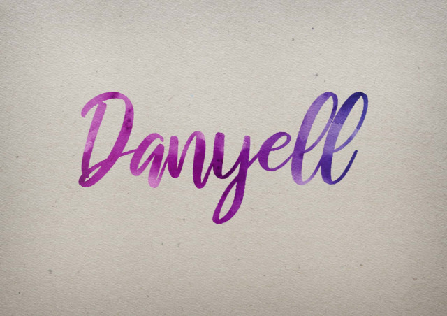 Free photo of Danyell Watercolor Name DP