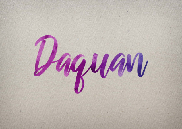 Free photo of Daquan Watercolor Name DP