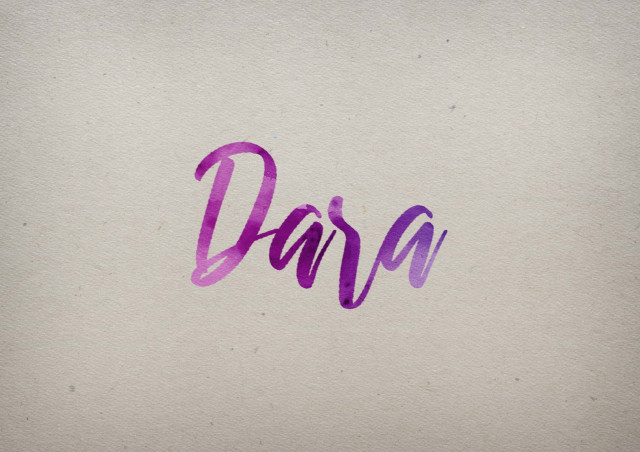 Free photo of Dara Watercolor Name DP