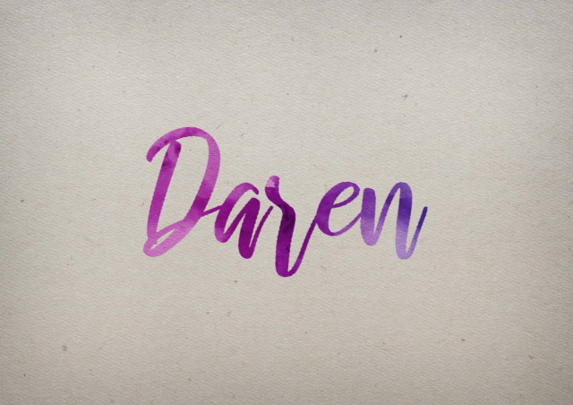 Free photo of Daren Watercolor Name DP