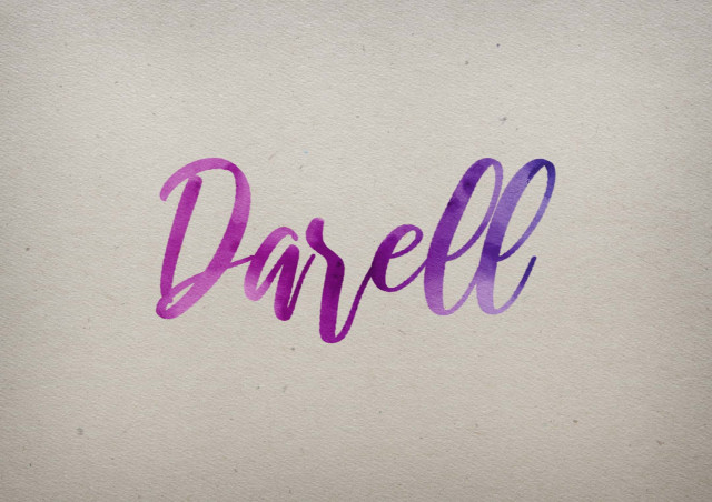 Free photo of Darell Watercolor Name DP