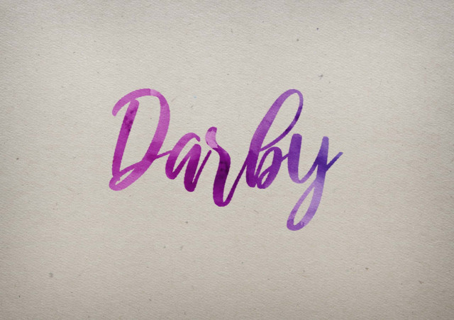 Free photo of Darby Watercolor Name DP