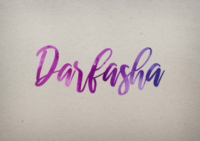 Free photo of Darfasha Watercolor Name DP