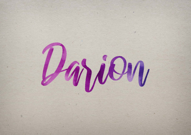 Free photo of Darion Watercolor Name DP