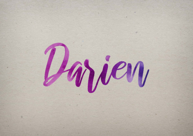 Free photo of Darien Watercolor Name DP