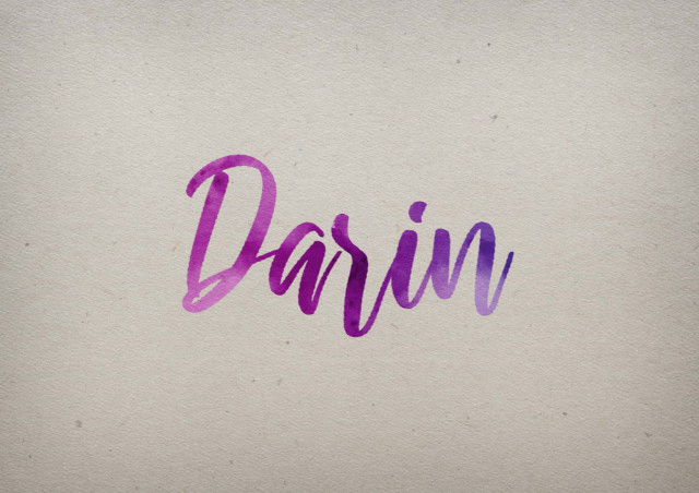 Free photo of Darin Watercolor Name DP