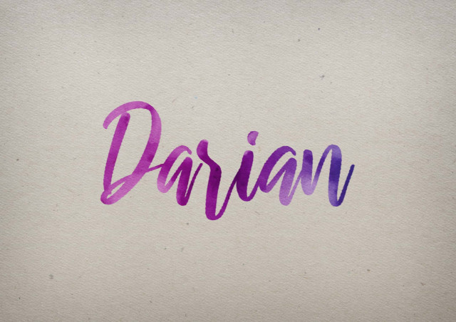 Free photo of Darian Watercolor Name DP