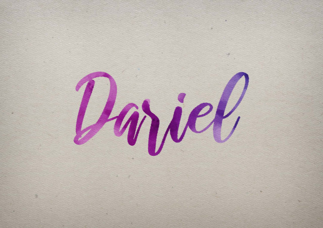 Free photo of Dariel Watercolor Name DP