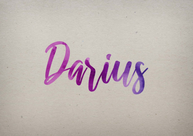 Free photo of Darius Watercolor Name DP