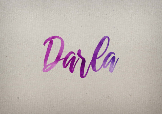 Free photo of Darla Watercolor Name DP