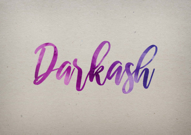 Free photo of Darkash Watercolor Name DP