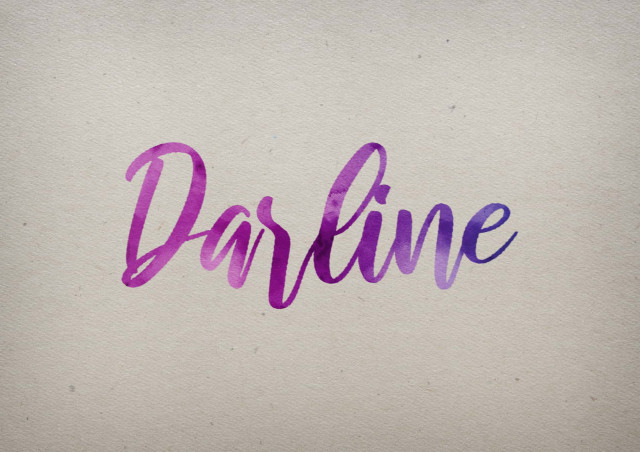 Free photo of Darline Watercolor Name DP