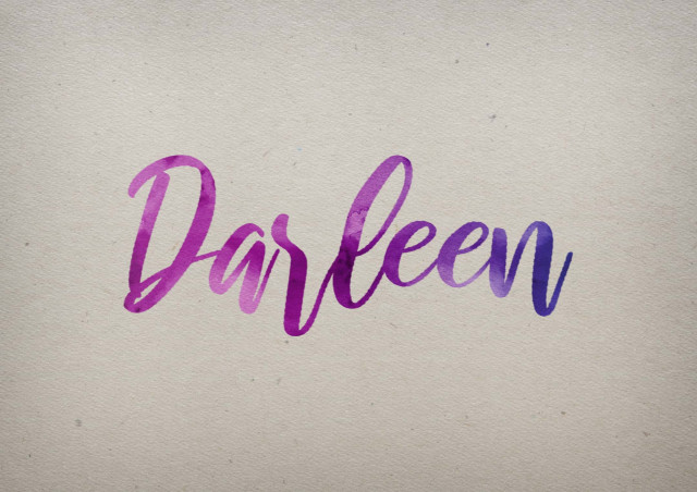 Free photo of Darleen Watercolor Name DP