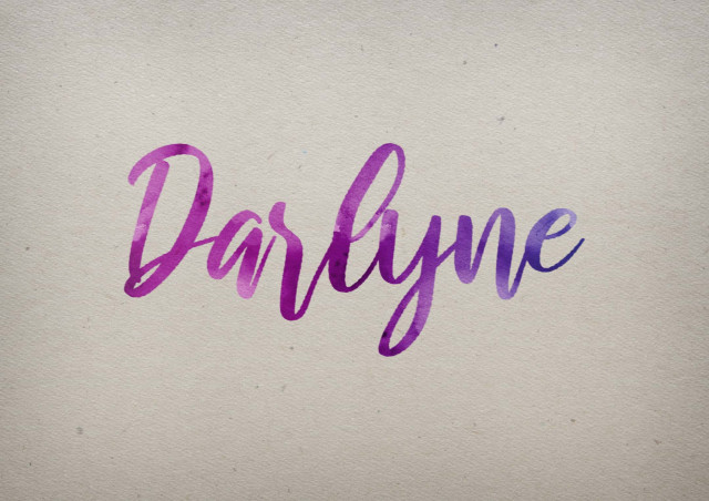 Free photo of Darlyne Watercolor Name DP