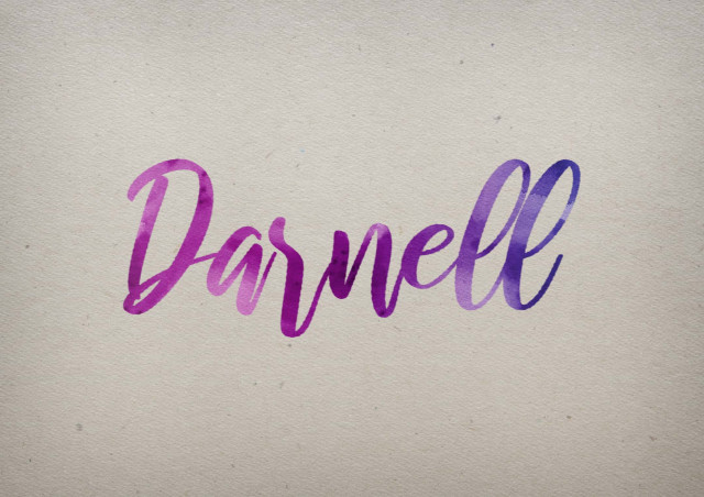 Free photo of Darnell Watercolor Name DP
