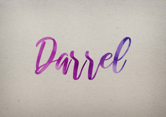 Free photo of Darrel Watercolor Name DP