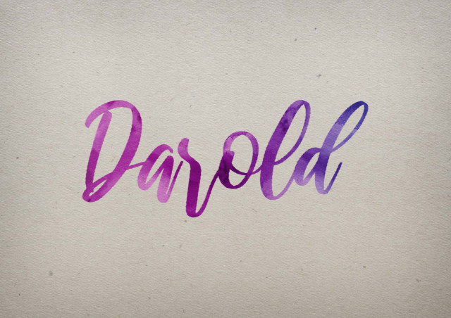 Free photo of Darold Watercolor Name DP