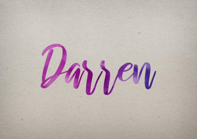 Free photo of Darren Watercolor Name DP