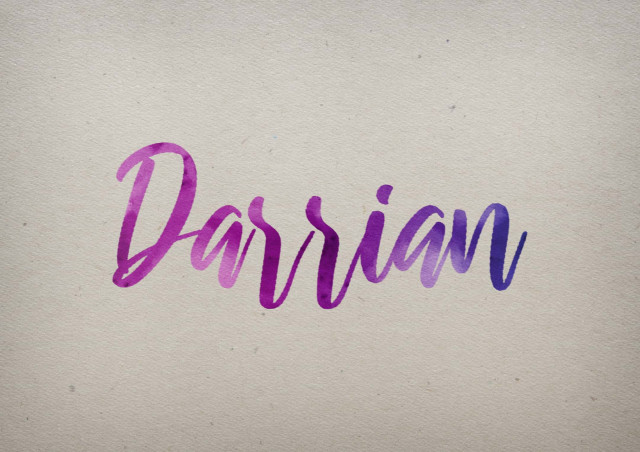 Free photo of Darrian Watercolor Name DP