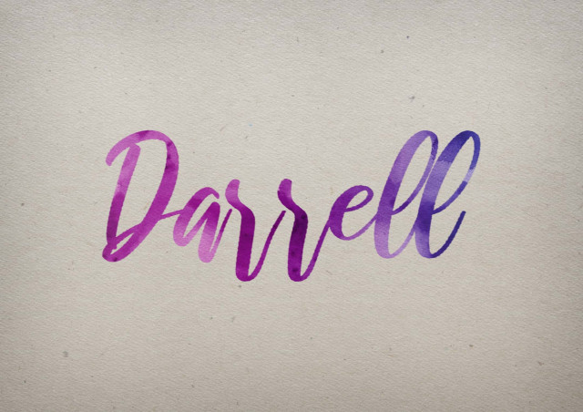 Free photo of Darrell Watercolor Name DP