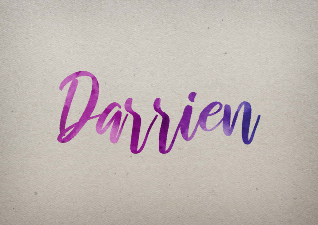 Free photo of Darrien Watercolor Name DP