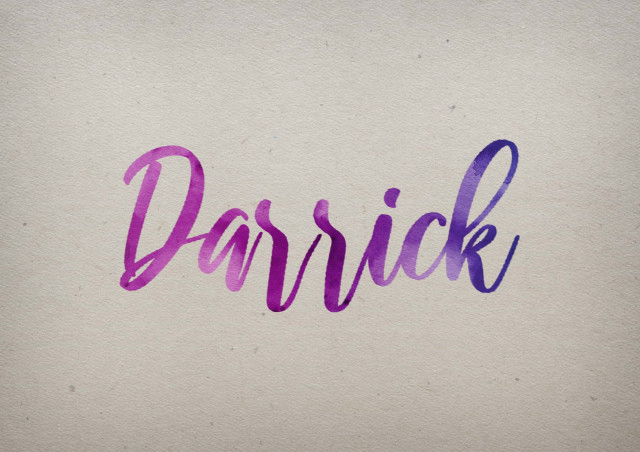 Free photo of Darrick Watercolor Name DP