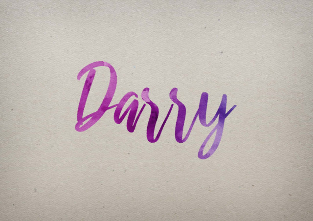 Free photo of Darry Watercolor Name DP