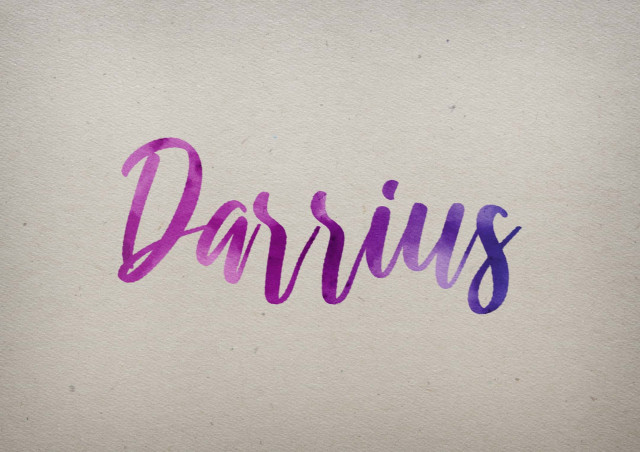 Free photo of Darrius Watercolor Name DP