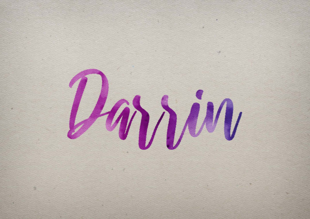 Free photo of Darrin Watercolor Name DP