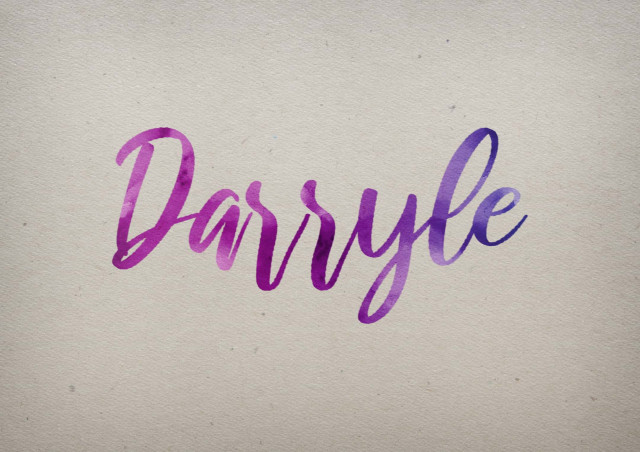 Free photo of Darryle Watercolor Name DP