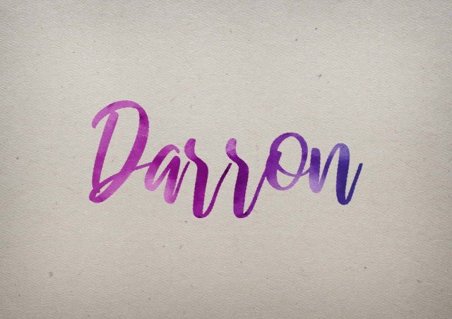 Free photo of Darron Watercolor Name DP