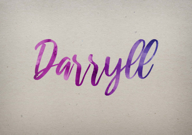 Free photo of Darryll Watercolor Name DP