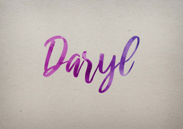 Free photo of Daryl Watercolor Name DP